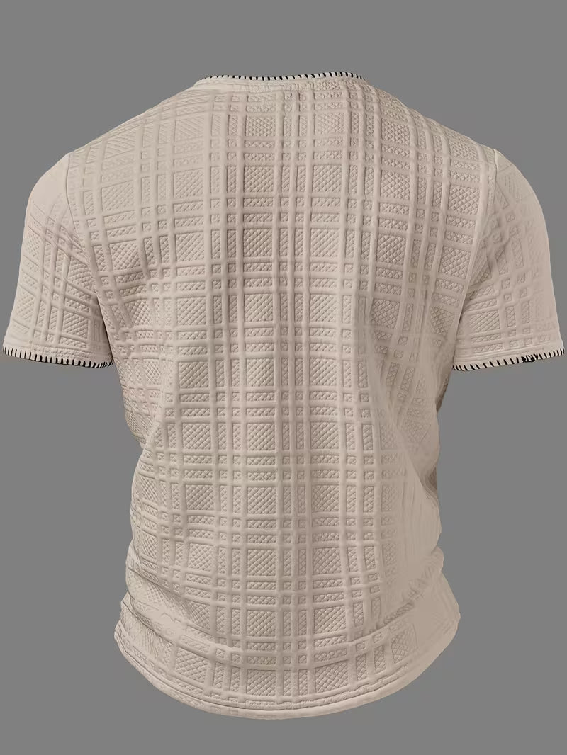 Layton - Tricou Henley Cu Mâneci Scurte și Textură