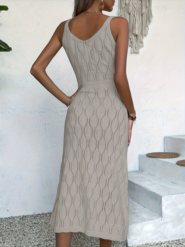 Luciana - Fără Mâneci Lung Tricotată Rochie Cu Un Haina Stil