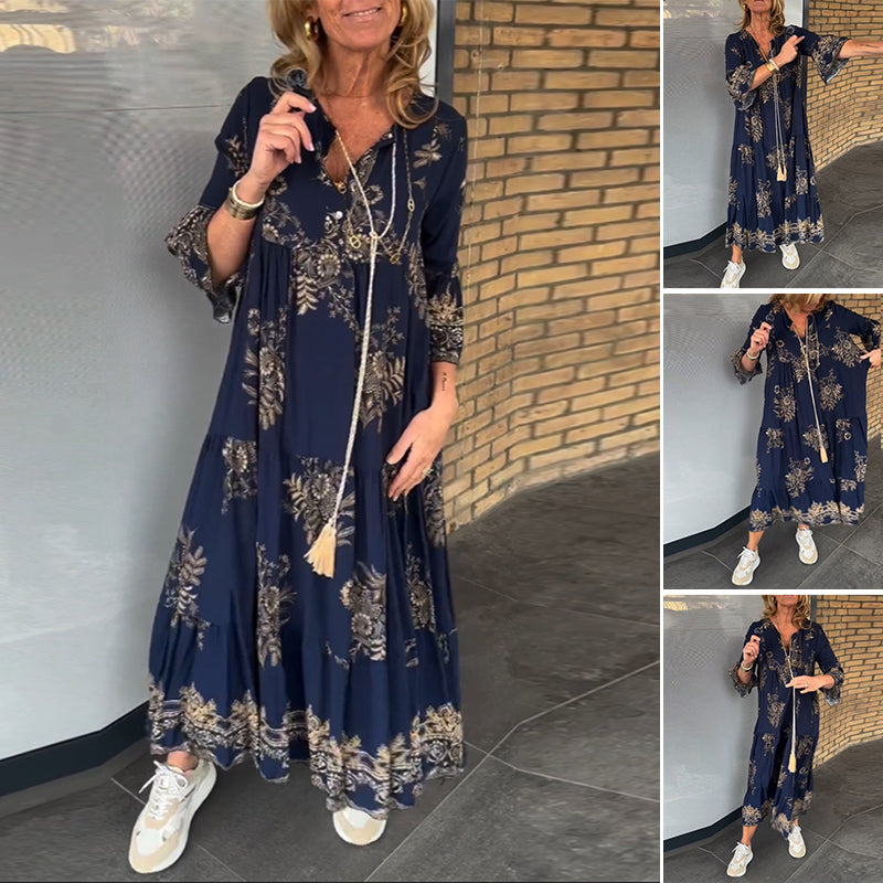 Hypatia - Rochie Vintage Cu Decolteu In V