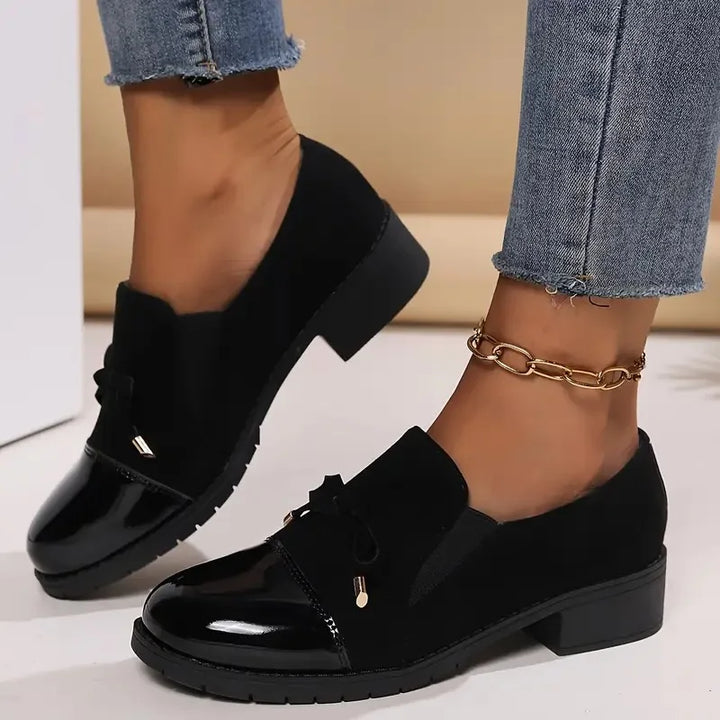 Marvina - Pantofi Eleganți Cu Vârf Rotund și Fundă