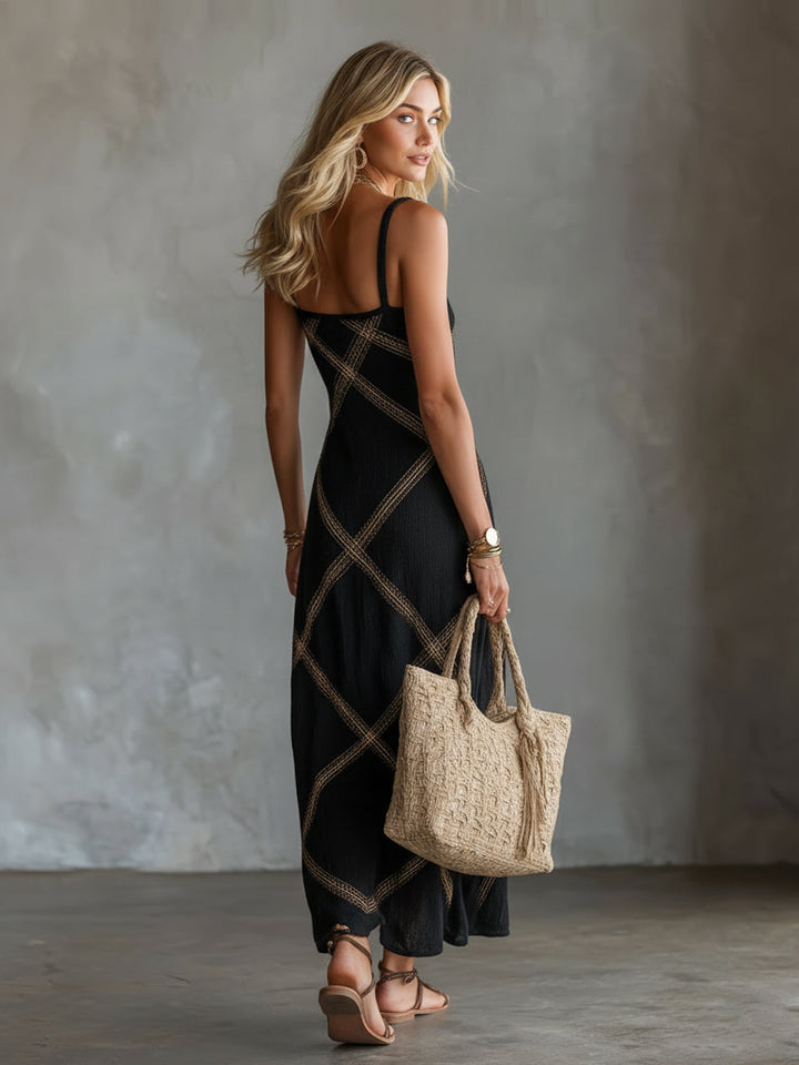 Nijila – Rochie Maxi Fără Mâneci, în Stil Boho
