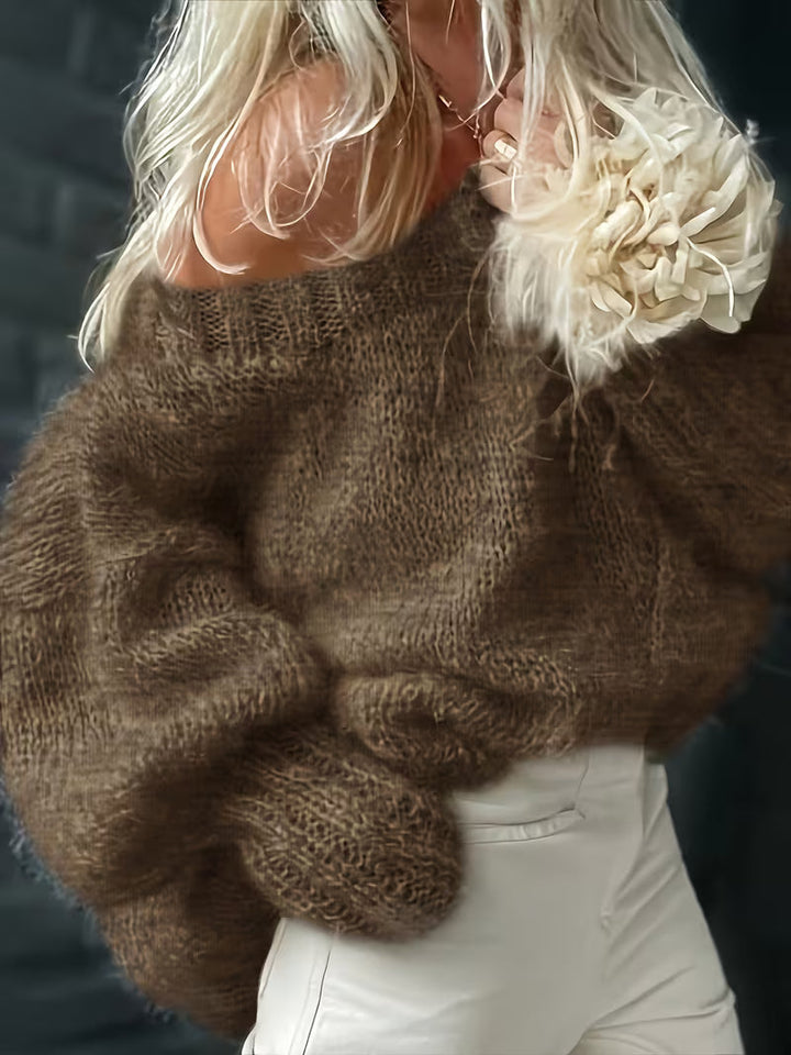 Dariya - Pulover Scurt și Moale Din Tricot