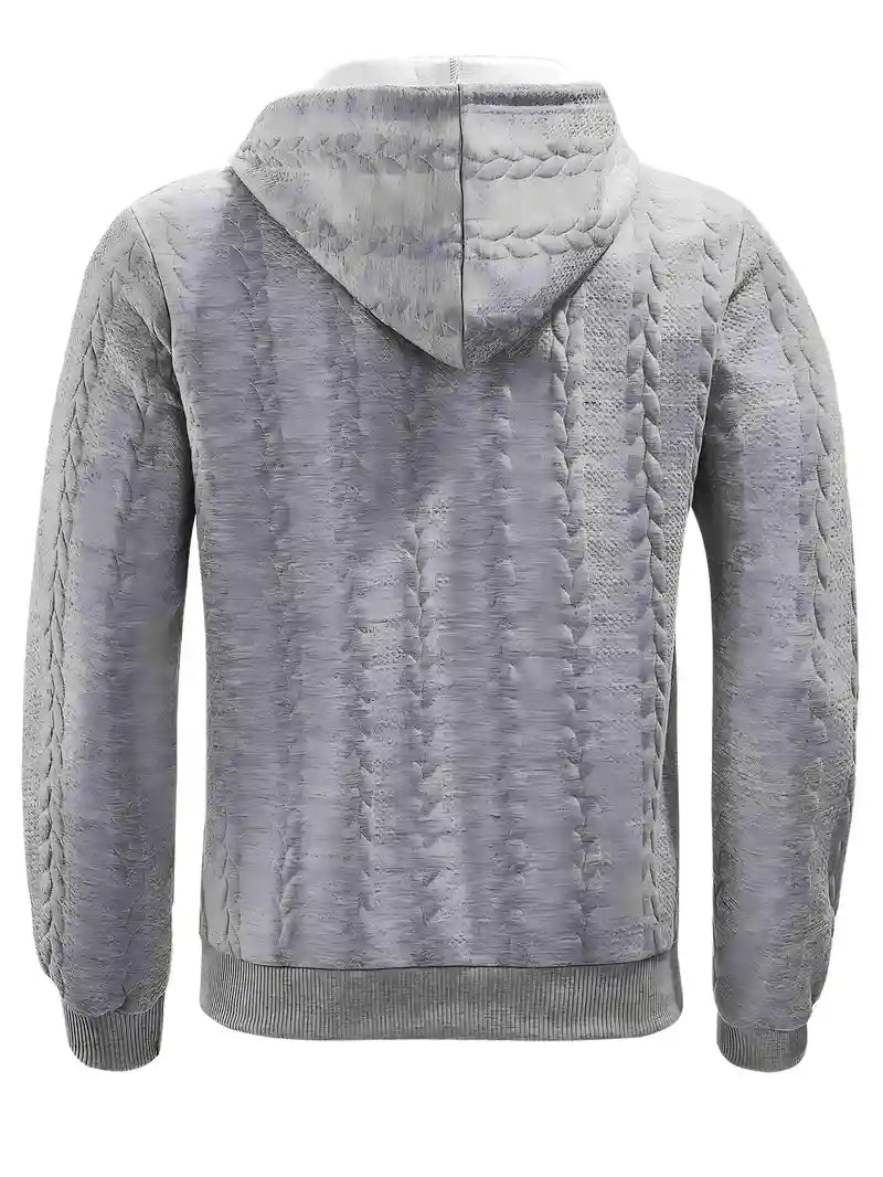 Philipp - Hanorac Casual Cu Glugă și Fermoar Cu Mâneci Lungi