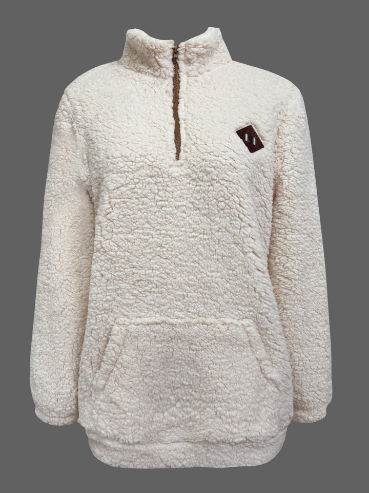 Willemien - Hanorac Cu Mâneci Lungi Din Fleece, Cu Fermoar