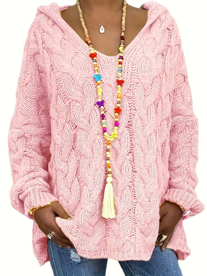 Hailee - Pulover Casuală Cu Mâneci Lungi Din Tricot