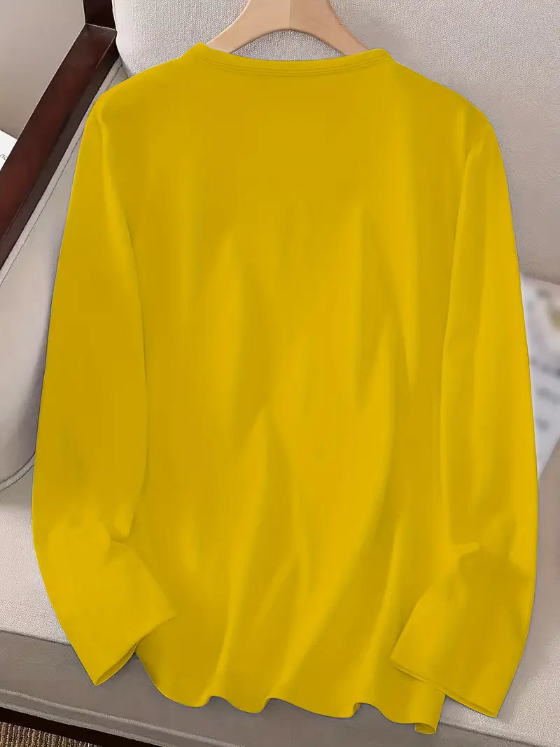 Odalina - Tricou Cazual Cu Imprimeu Smiley Cu Ochiul