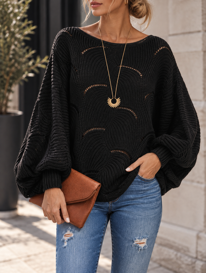 Zeyna - Pulover Din Tricot cu Mâneci Lungi