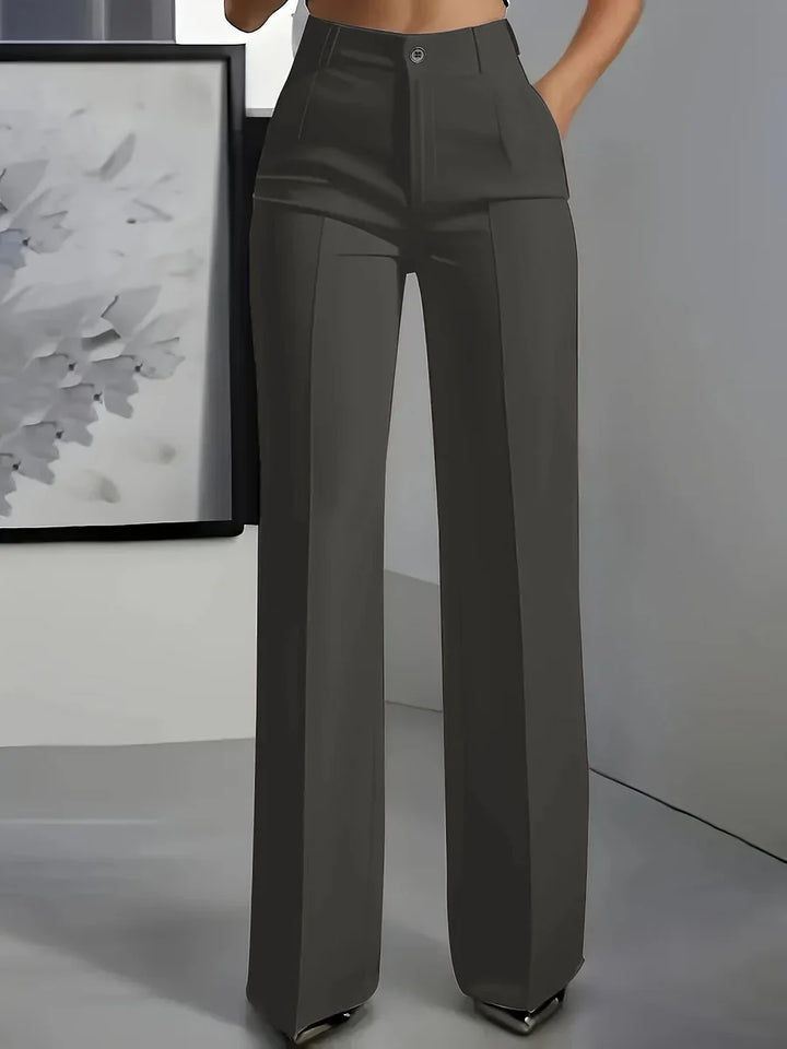 Hodit - Pantaloni Eleganți Elastici cu Talie înaltă