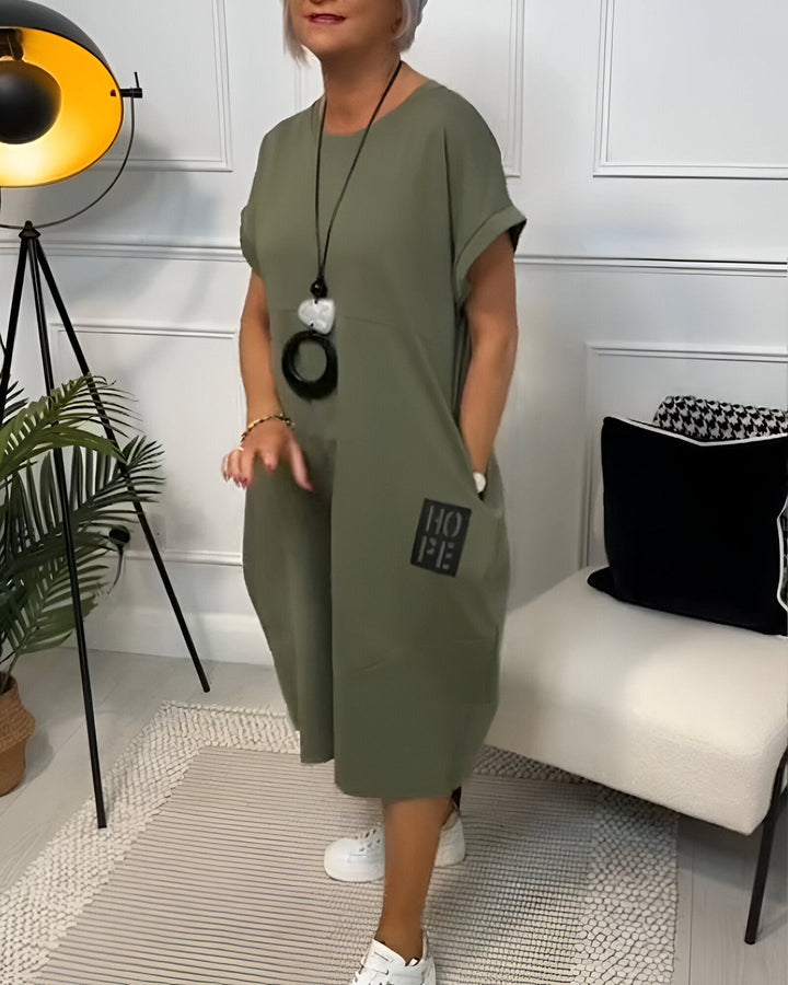 Jocelyn - Rochie Confortabilă Cazuală Cu Buzunar