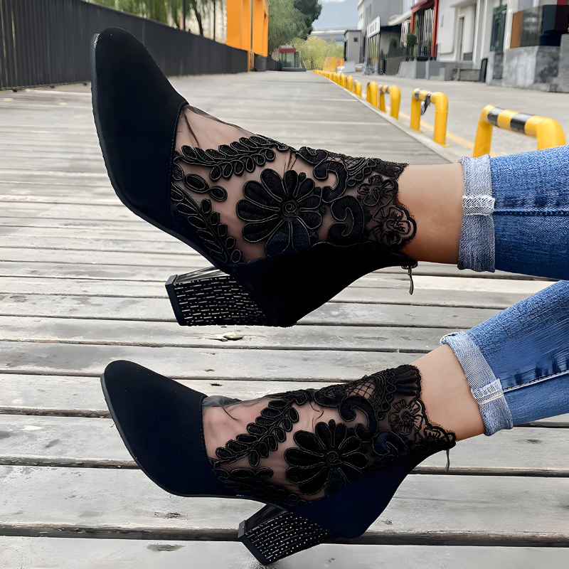 Elizaveta - Pantofi Ortopedici Cu Model Floral