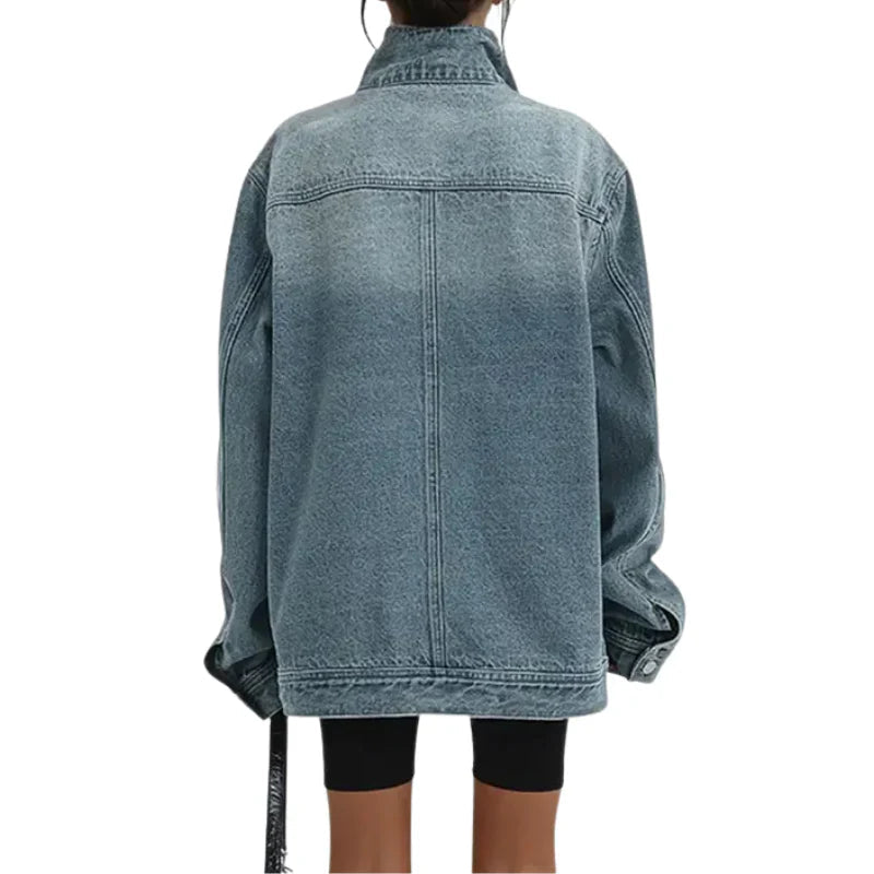 Estera - Jachetă Asimetrică Din Denim