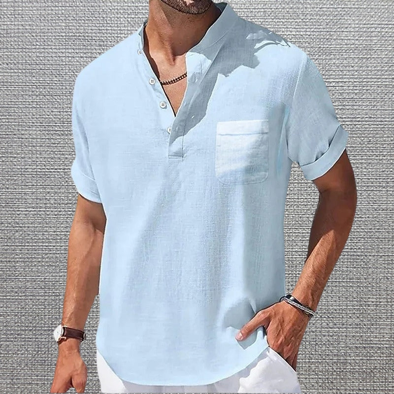 Anthony - Tricou Elegant Cu Mâneci Scurte și Buzunar