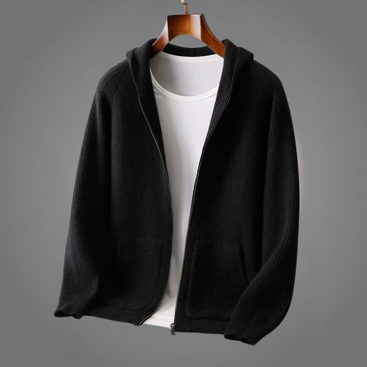 Romain - Hanorac Cu Glugă și Fermoar Tricotat