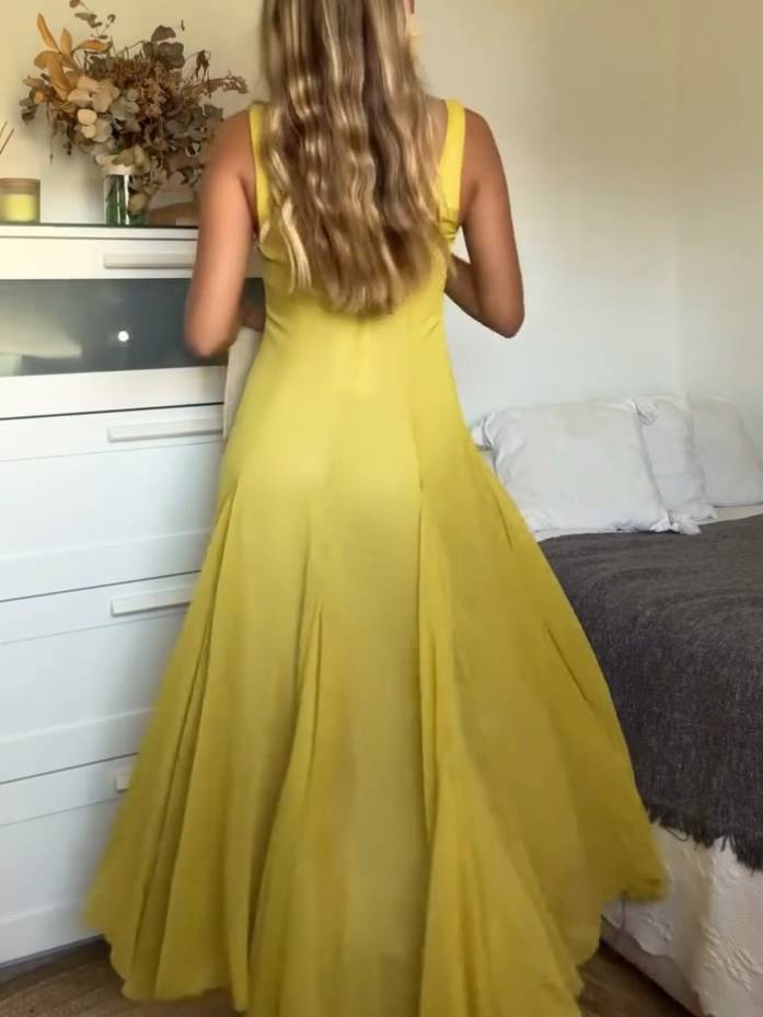 Solmaz - Rochie Lungă Casual Cu Bretele
