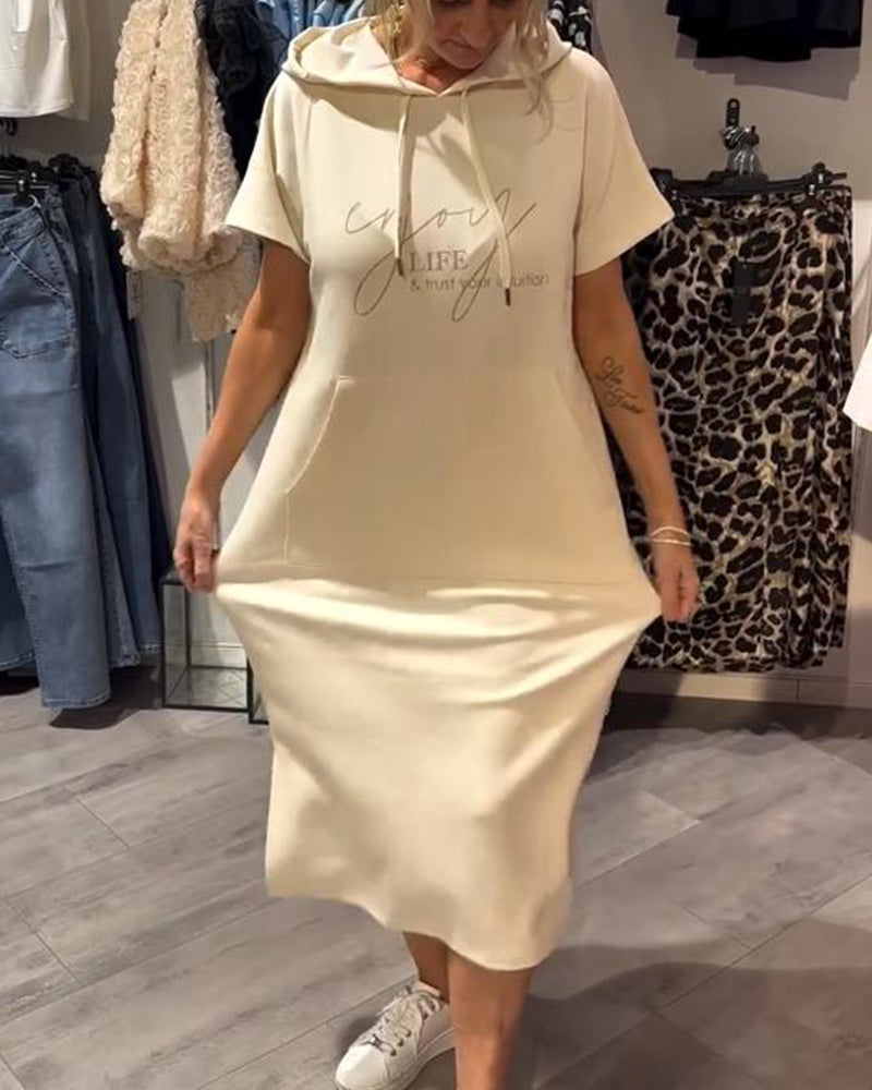 Nadia - Rochie Elegantă cu Glugă