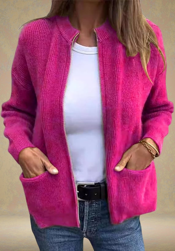Marsha - Cardigan De Toamnă Cu Fermoar
