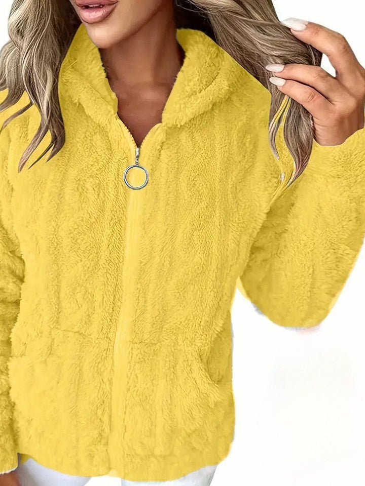 Ganka - Hanorac Cu Glugă și Fermoar Mâneci Lungi