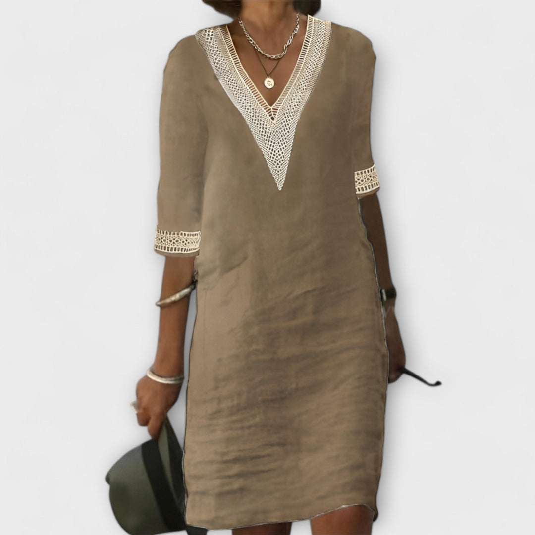 Emelia - Rochie din Bumbac și in