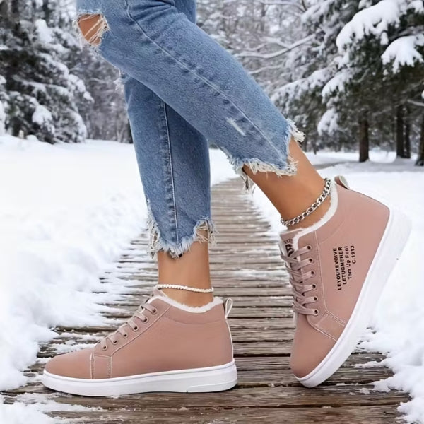 Arlena - Adidași De Iarnă Cu șireturi și Căptușeală Din Blană