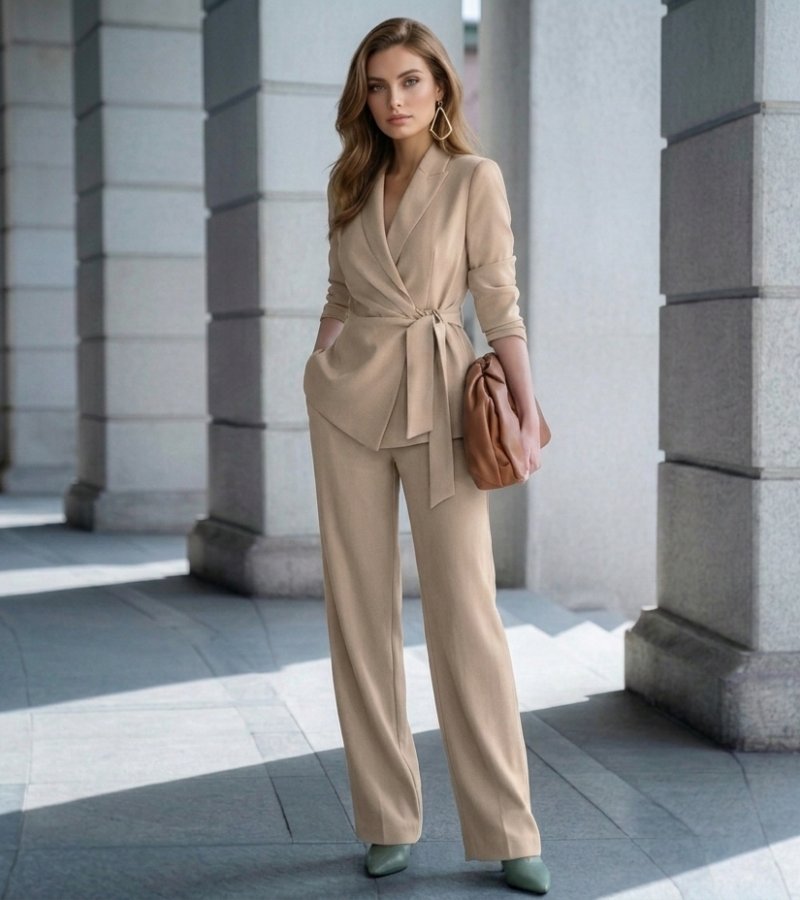 Asya - Costum Eleganță Casual Din Două Piese