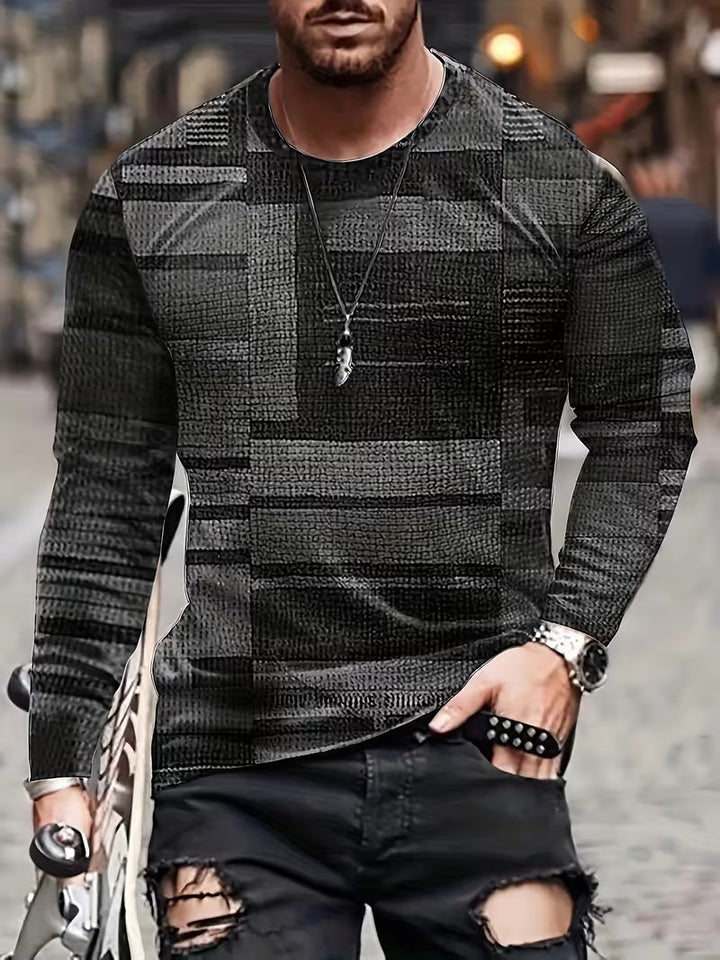 Kellan - Cămașă Cu Mâneci Lungi Și Imprimeu Geometric În Stil Patchwork
