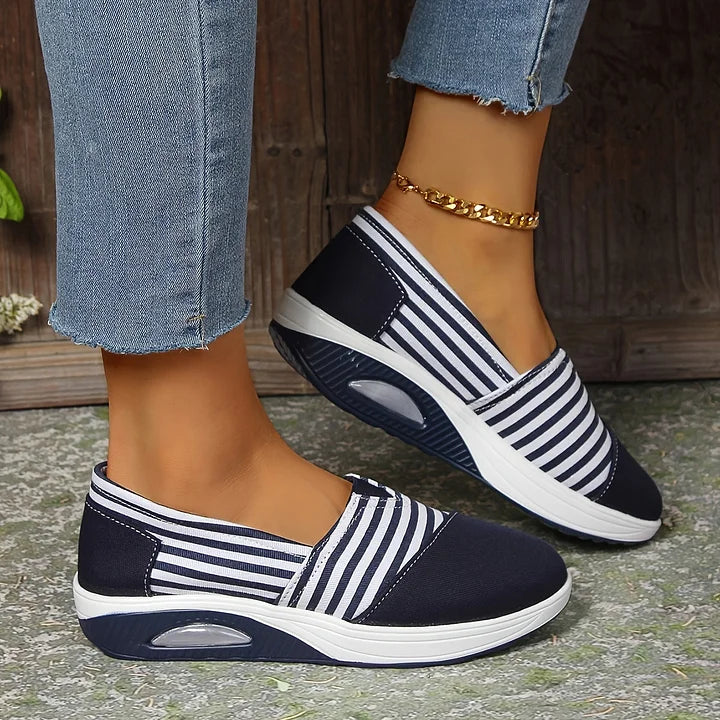 Tasha - Adidași Ortopedici Confortabili Cu Dungi Fără șireturi