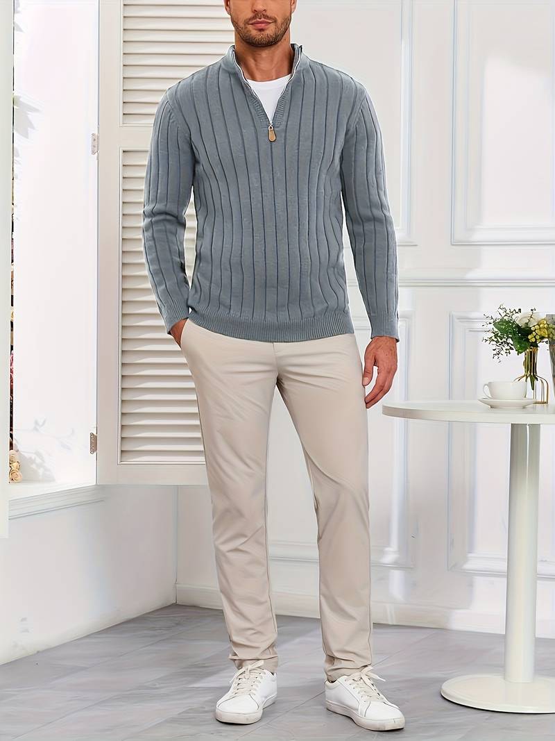 Yedidya - Pulover Casual cu Mâneci Lungi Din Tricot