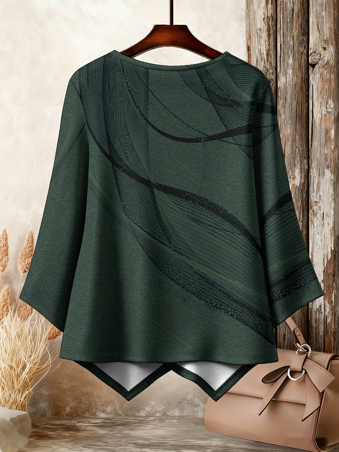 Galya - Tricou Oversized Cu Guler Rotund