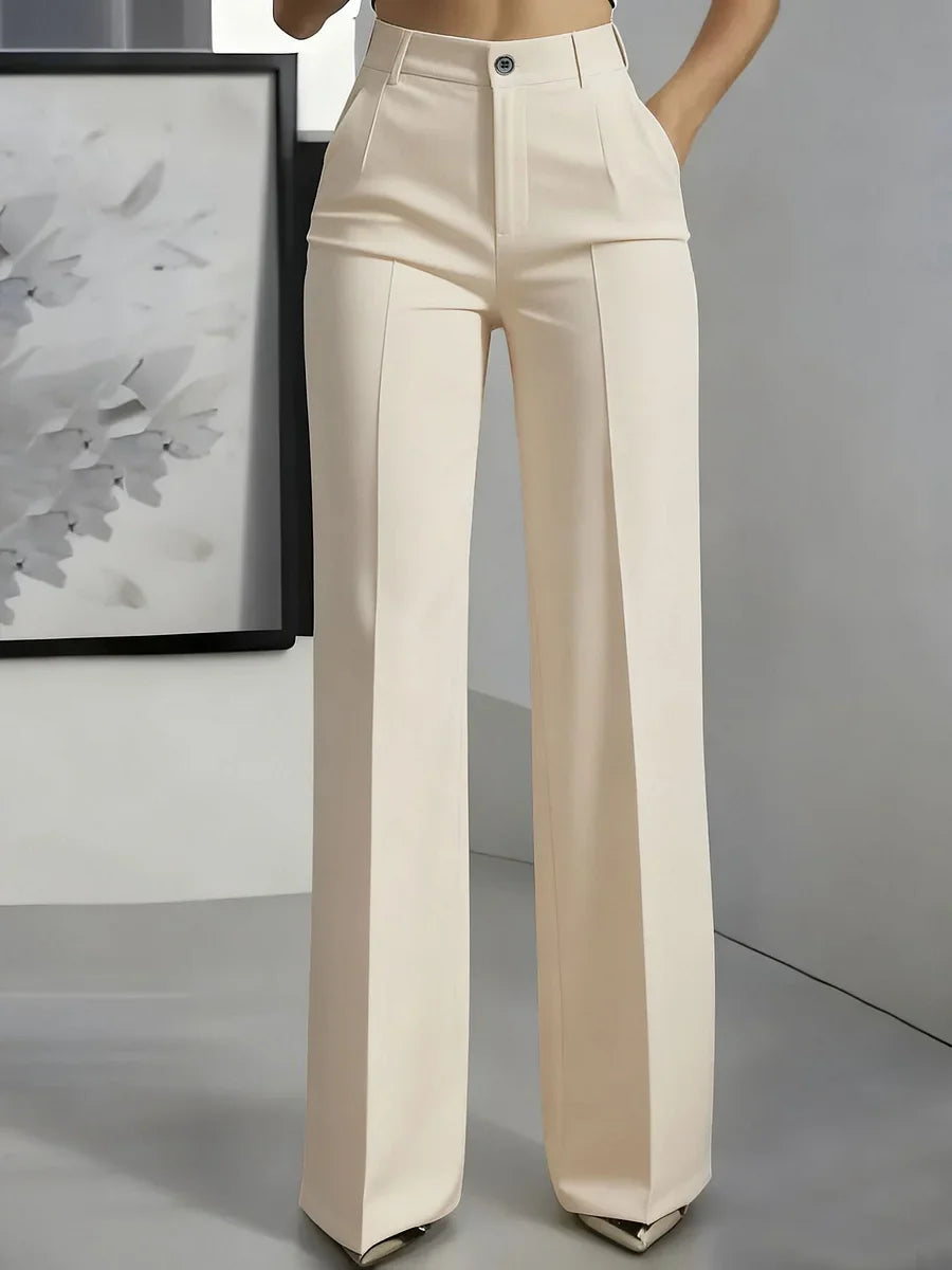 Hodit - Pantaloni Eleganți Elastici cu Talie înaltă