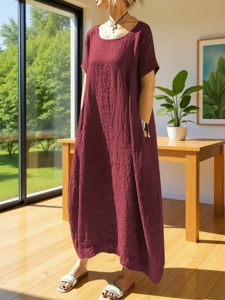 Anuradhi - Rochie lungă Casual cu Mâneci largi