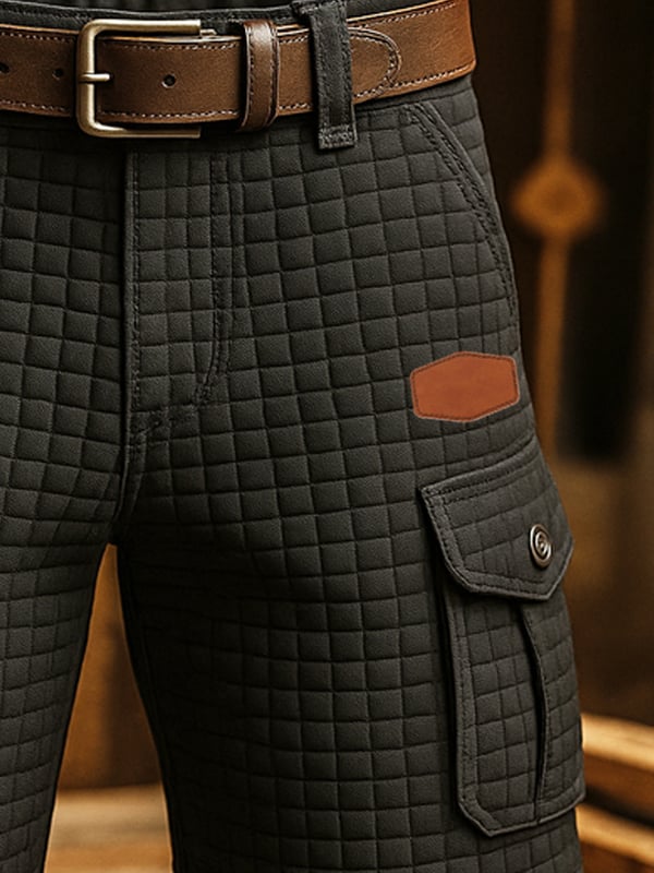 Pantaloni Scurți Funcționali Din Tricot Vintage Pentru Bărbați Cu Croi Drept