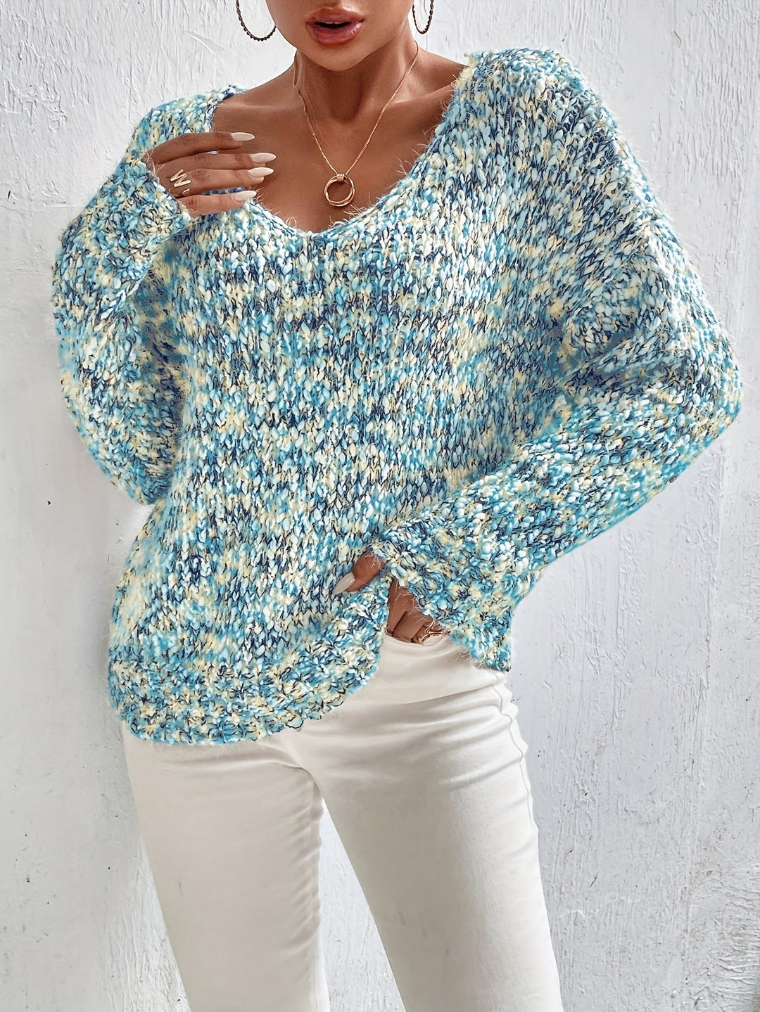 Chryselda - Pulover Casual Cu Mâneci Lungi Din Tricot
