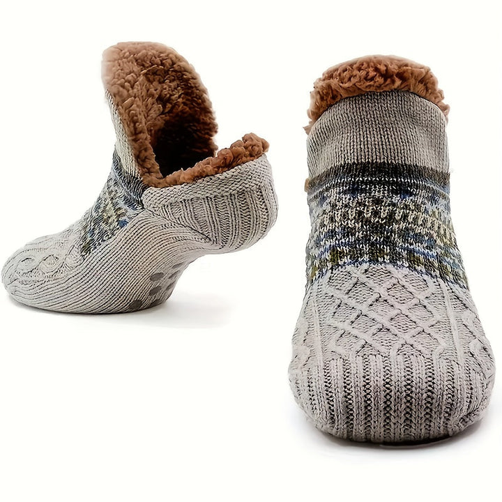 Nuvello - Șosete Confortabile Din Tricot Moale Cu Dungi