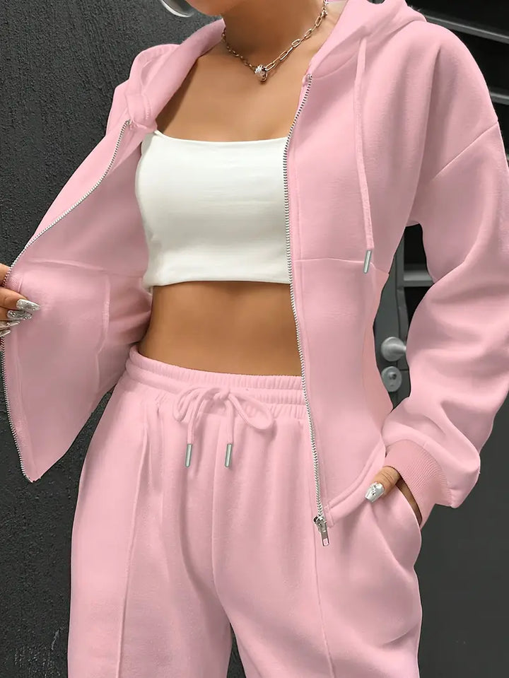 Nanci - Set Casual Cu Două Piese Cu Mâneci Lungi