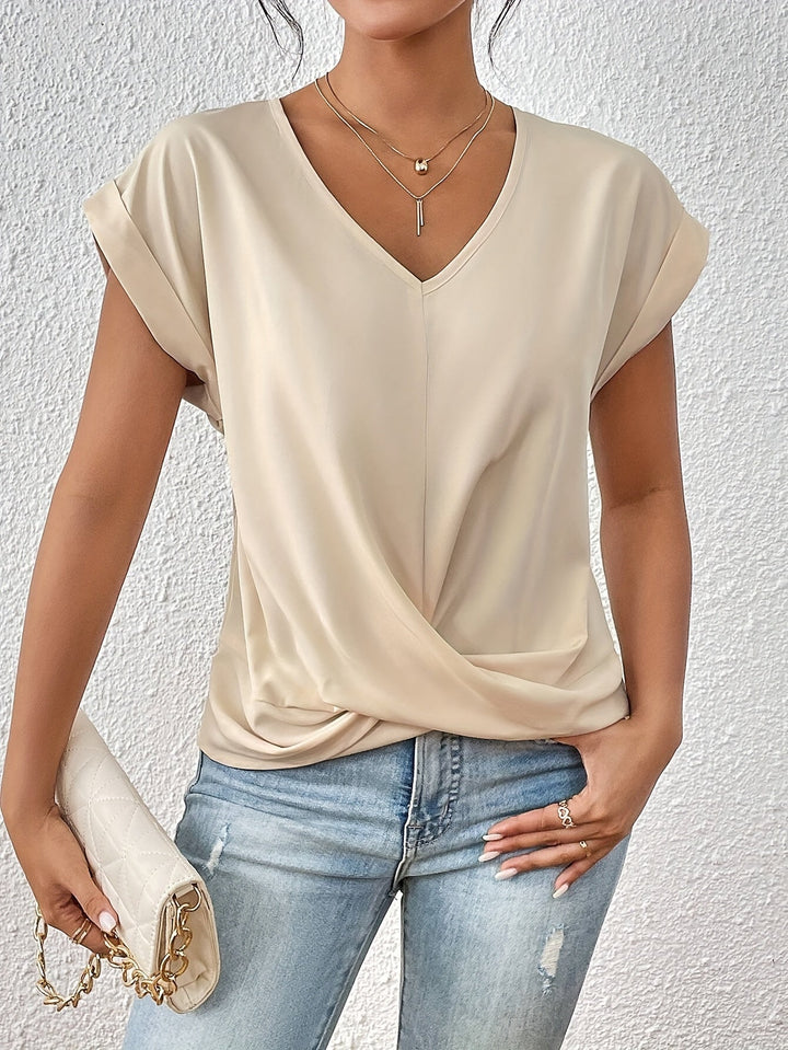 Tammana - Tricou Casual cu Decolteu în V