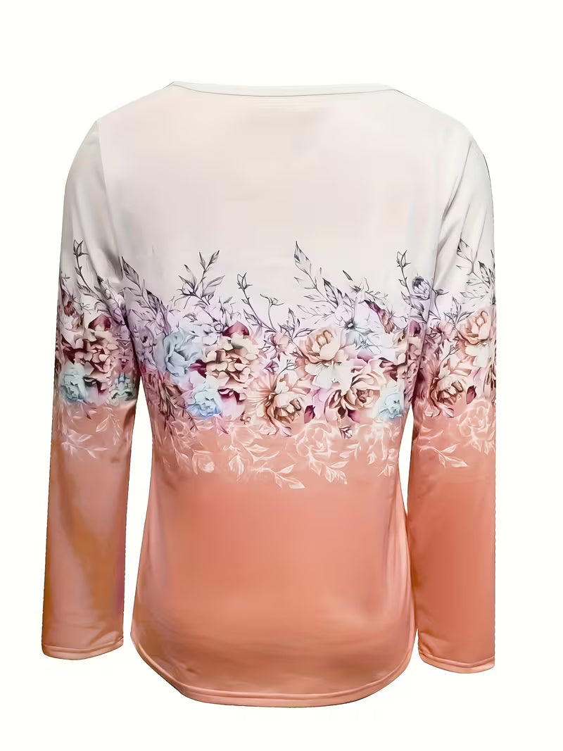 Tishna – Bluză Elegantă Cu Imprimeu Floral Grafic