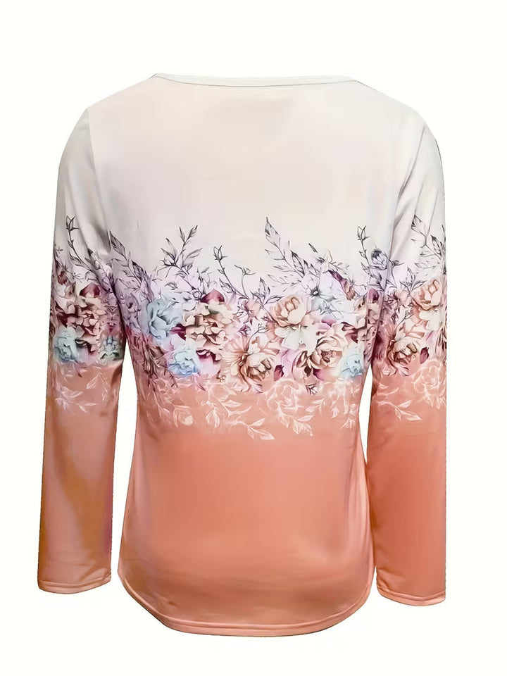 Tishna – Bluză Elegantă Cu Imprimeu Floral Grafic
