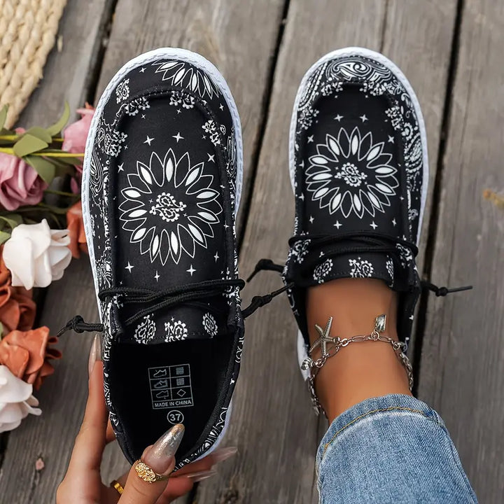 Isavella - Pantofi Casual De Vară Cu Model Floral