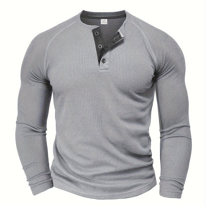 Jarik - Tricou Henley Cu Mâneci Lungi Și Textură