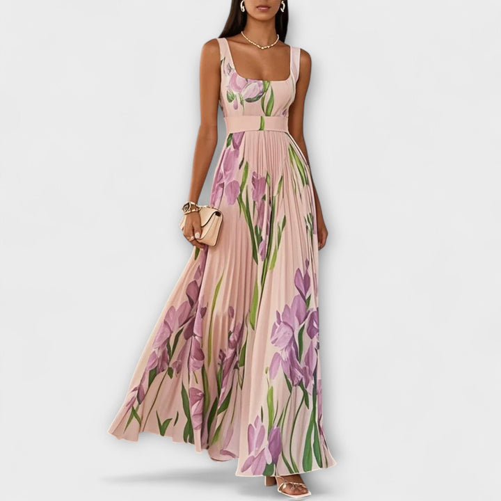 Tressa - Rochie Elegantă Fără Mâneci, Cu Imprimeu Floral