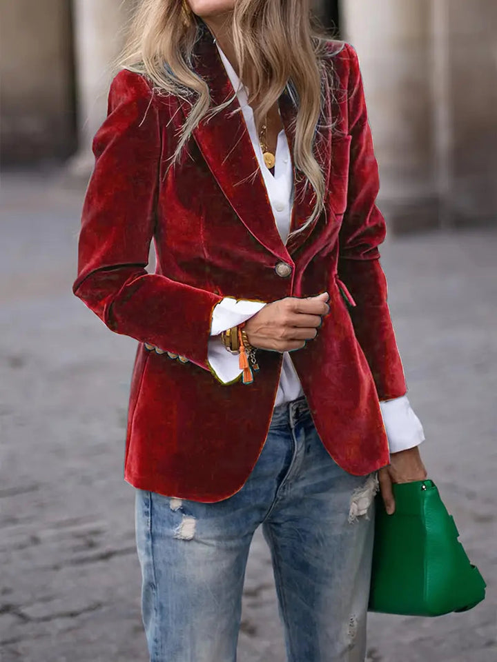 Elīna - Blazer Elegant Din Catifea