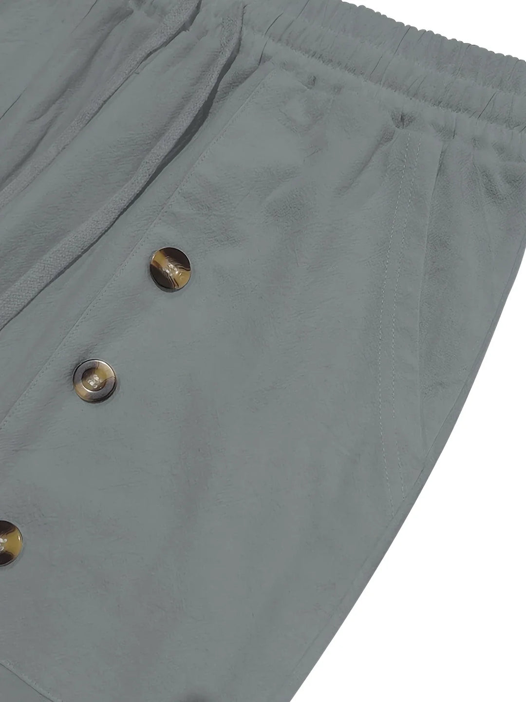 Beslan - Pantaloni Eleganți Cu Croi Drept Si Nasturi Aurii