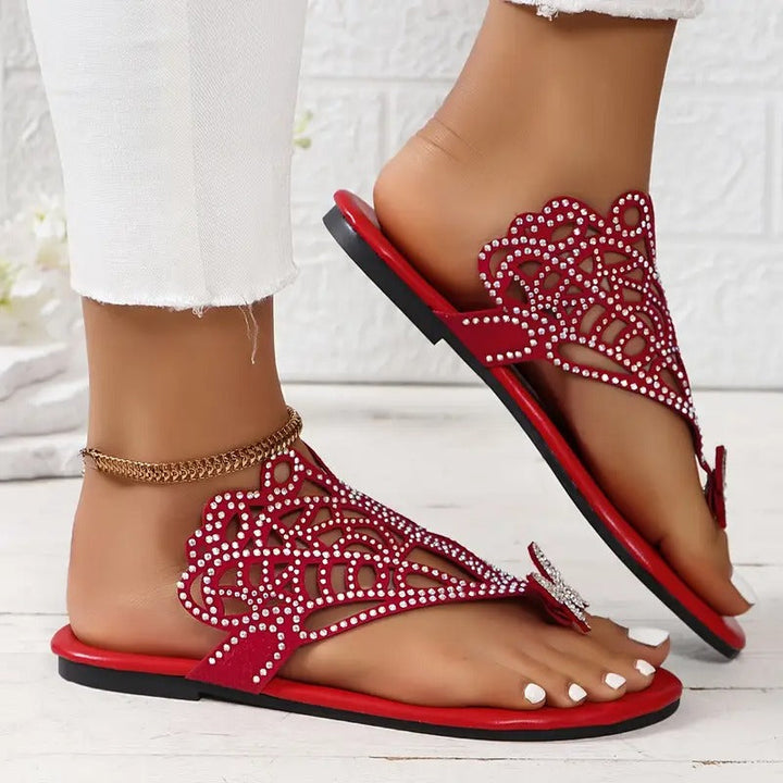 Rosalia – Sandale Elegante Din Piele Cu Ornament În Formă De Fluture