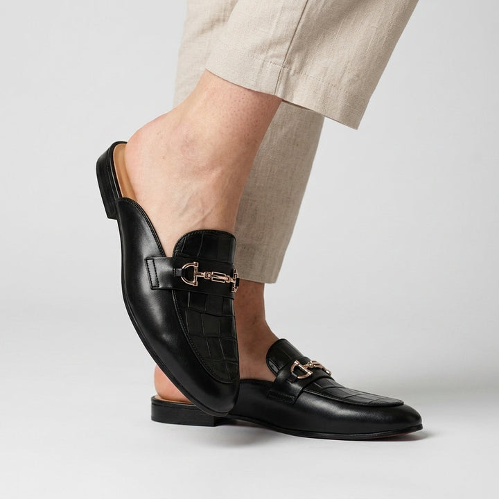 Idris – Pantofi Din Piele Cu Spatele Deschis
