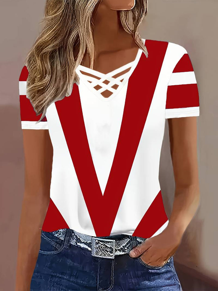 Maia - Tricou De Vară Cu Mâneci Scurte Si Imprimeu