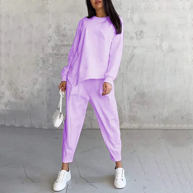 Tashia – Set Casual Compus Din Hanorac cu Mâneci Lungi și Pantaloni de Jogging