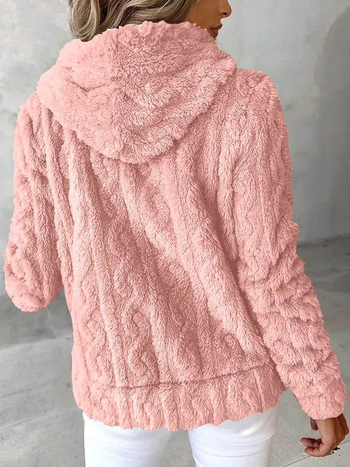 Ganka - Hanorac Cu Glugă și Fermoar Mâneci Lungi