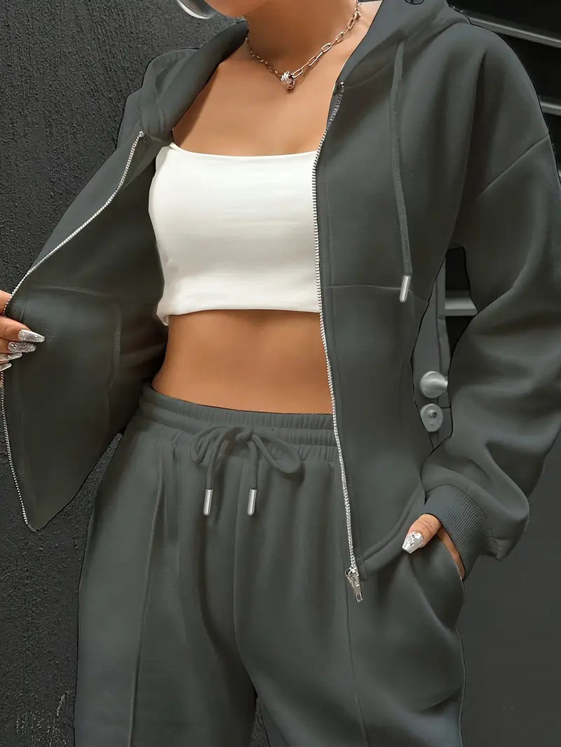 Nanci - Set Casual Cu Două Piese Cu Mâneci Lungi