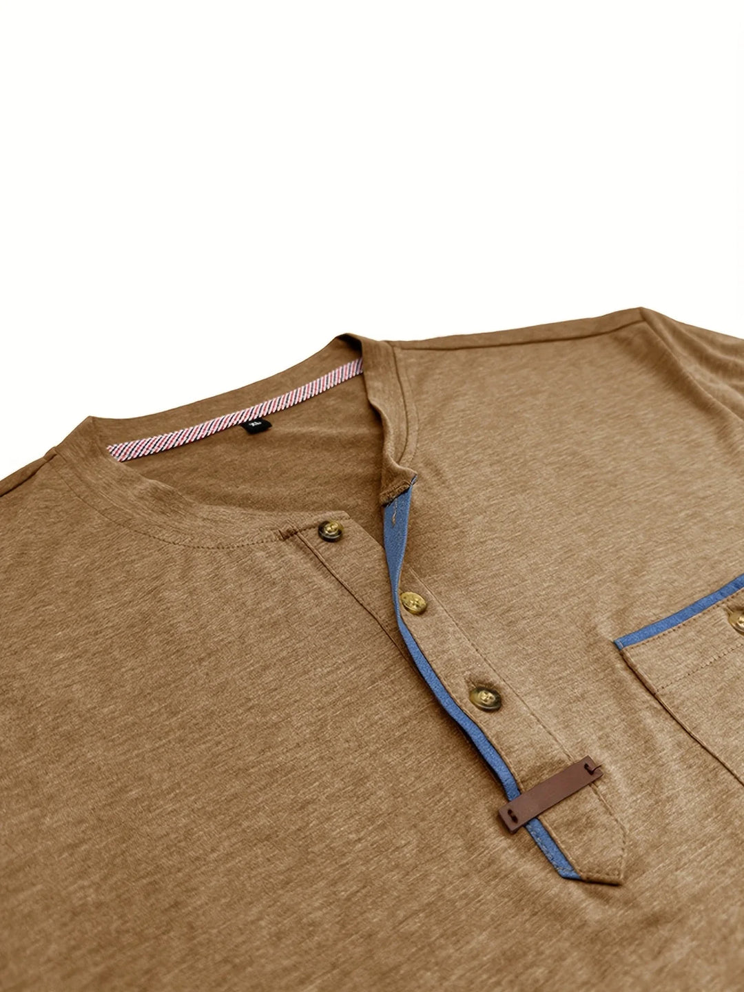 Saxon - Tricou Elegant Cu Guler Rotund și Buzunar