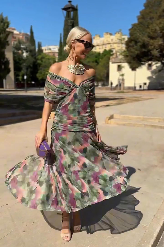 Nefeli - Rochie Lungă Elegantă Cu Decolteu în V Pentru Petreceri